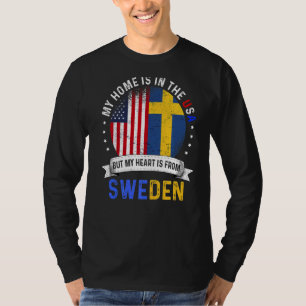 T-shirt Swedish American Patriot Heart vient de Suède Drap