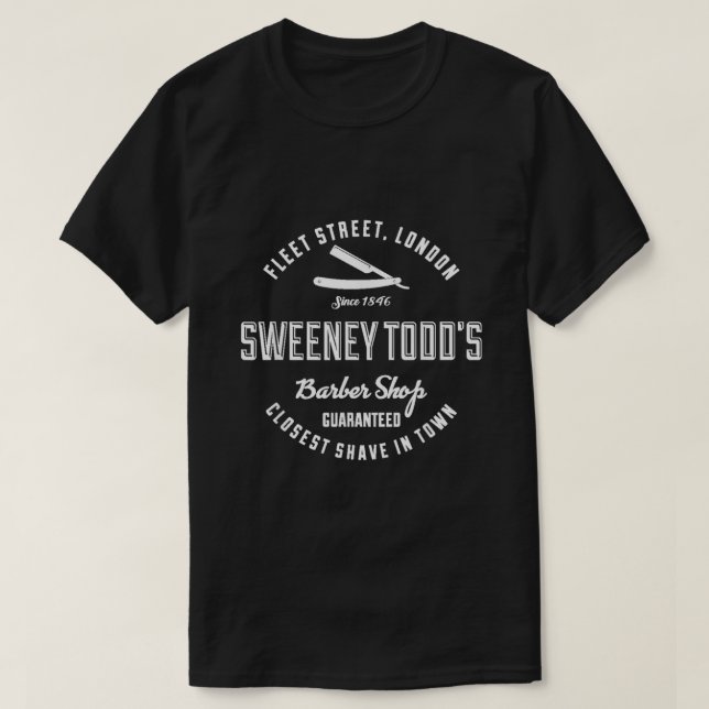 T-shirt Sweeney Todds Barber Shop (Design devant)