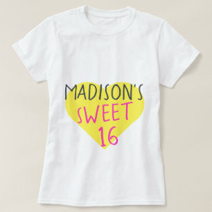 T-shirt Sweet 16 16e anniversaire