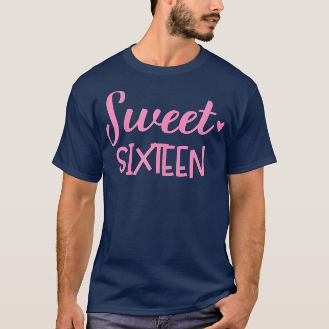T-shirt Sweet 16 Anniversaire pour filles nage avec une (Devant)