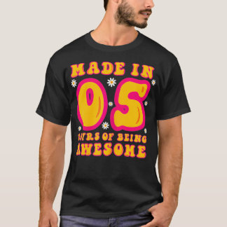 T-shirt Sweet 16 Cadeau de fête d'anniversaire fait en 05
