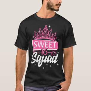 T-shirt Sweet 16 Squad, Hello Sixteen Est 2005, 16