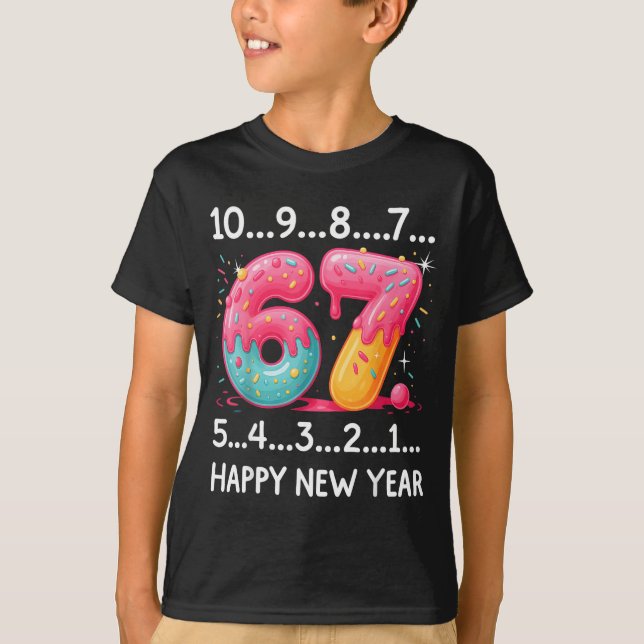 T-shirt Sweet 67 New Year Countdown 2026 Funny Happy New Y (Devant)