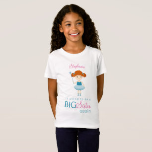 T-Shirt Sweet Ballerina Big Sister encore