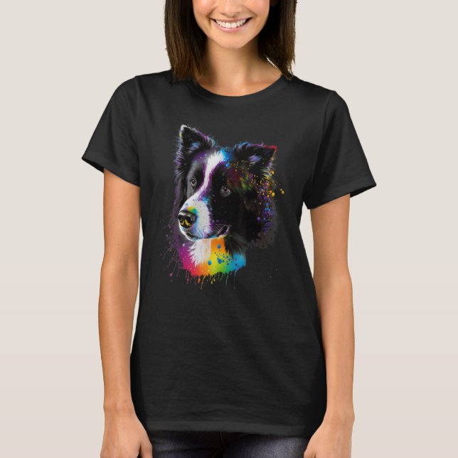 T-shirt Sweet Border Collie Dog Portrait_6 (Devant)