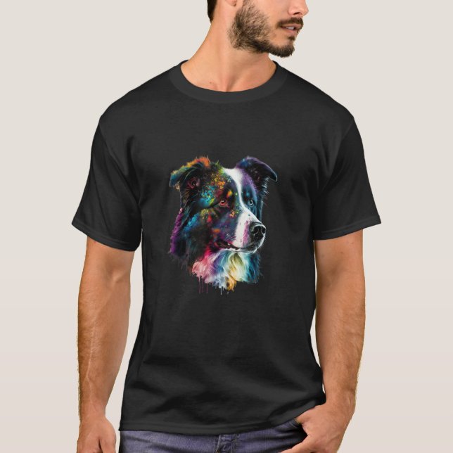 T-shirt Sweet Border Collie Dog Portrait_7 (Devant)