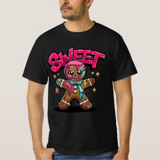 T-shirt Sweet Chaos – Graffiti Gingerbread Christmas Shirt