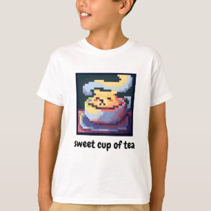 T-shirt sweet cup of tea, pixel art, Pixel Art, chemise