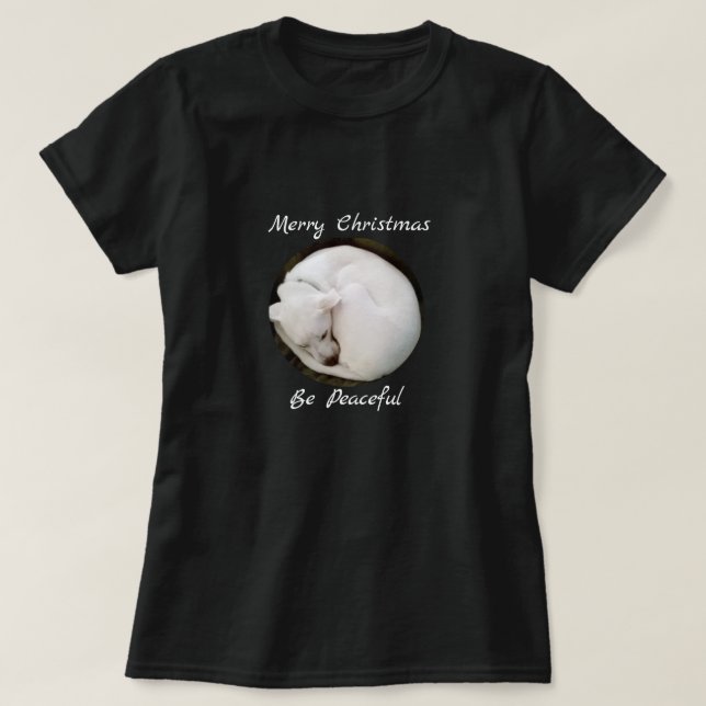 T-shirt Sweet Curé Chien Blanc Raffiné Noël Pacifique (Design devant)