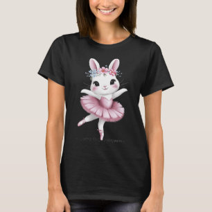 T-shirt Sweet Dancing Ballerina Bunny Ballet Rabbit Girl E