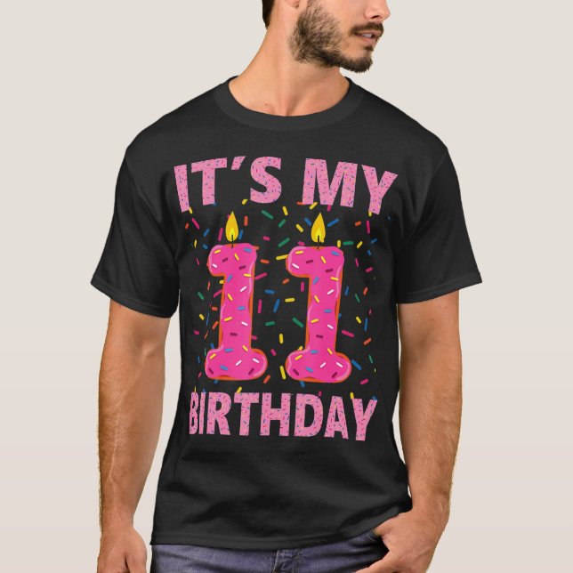 T-shirt Sweet Donut C'est ma 11e chemise d'anniversaire 11 (Devant)