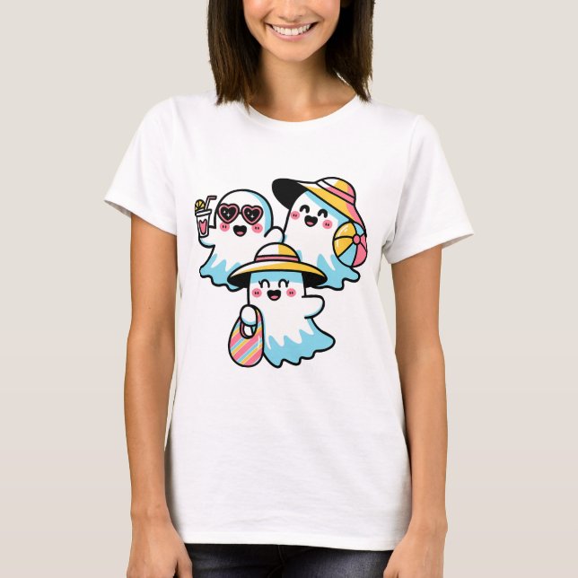 T-shirt Sweet Ghosts on the Beach (Devant)