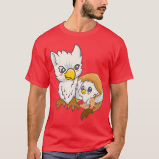 T-shirt Sweet Griffin Family Birds Kawaii Anime Japonais o