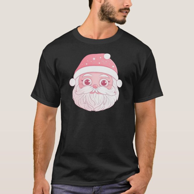T-shirt Sweet Holiday Snowman en rose (Devant)