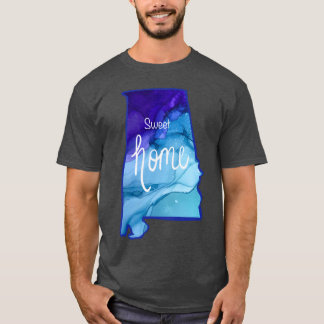 T-shirt Sweet Home Alabama made from Original Alcohol Ink 