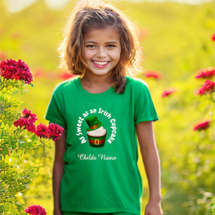 T-shirt Sweet Irish Cupcake Personnalisé garçon ou fille