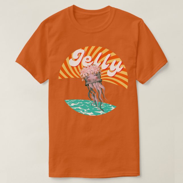 T-shirt Sweet Jelly Mauve Stinger Jellyfish Design ID cade (Design devant)