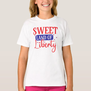 T-Shirt Sweet Land of Liberty 4 juillet pour enfan