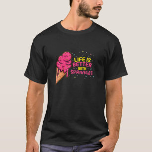 T-shirt Sweet Lover Cute Crème glacée Sprinkings Amusants