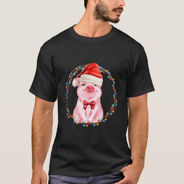 T-shirt Sweet Pig With Santa Pig (Devant)