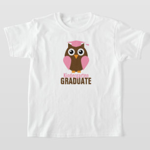 T-shirt Sweet Pink Owl Kindergarten Graduate