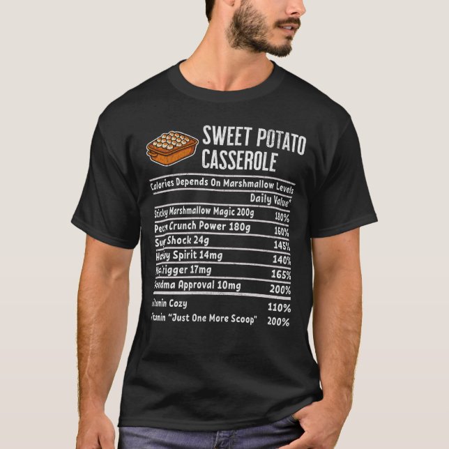 T-shirt Sweet Potato Casserole Thanksgiving Recipe (Devant)