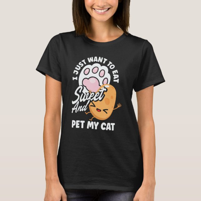 T-shirt Sweet Potato Vegetable   Cat Owner (Devant)