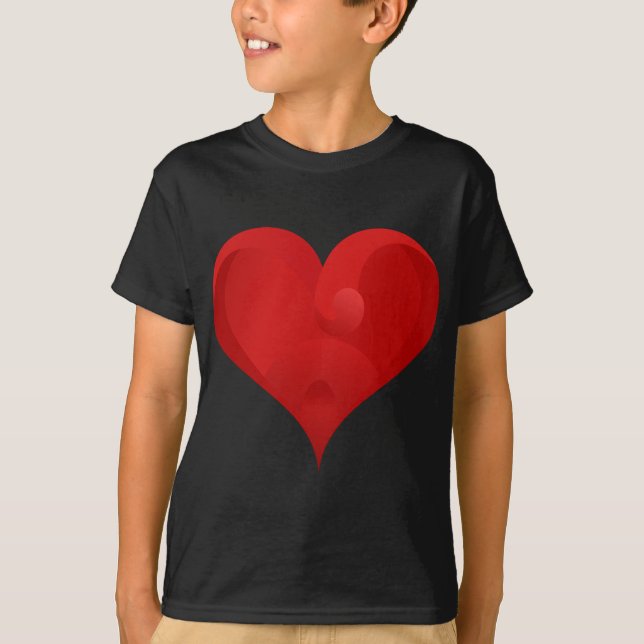 T-shirt Sweet Red Valentine Love Heart (Devant)