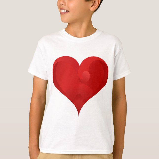 T-shirt Sweet Red Valentine Love Heart (Devant)