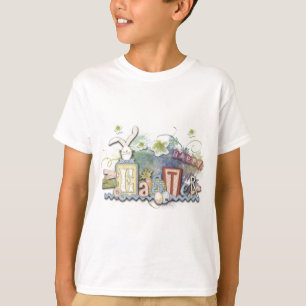 T-shirt Sweet Romantic Joyeux Lapin de Pâques Collage Salu