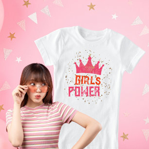 T-Shirt Sweet Rose Parties scintillant Couronne Girls Powe