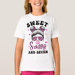 T-shirt Sweet Sassy Et Sept Lunettes De Soleil Bun Leopard