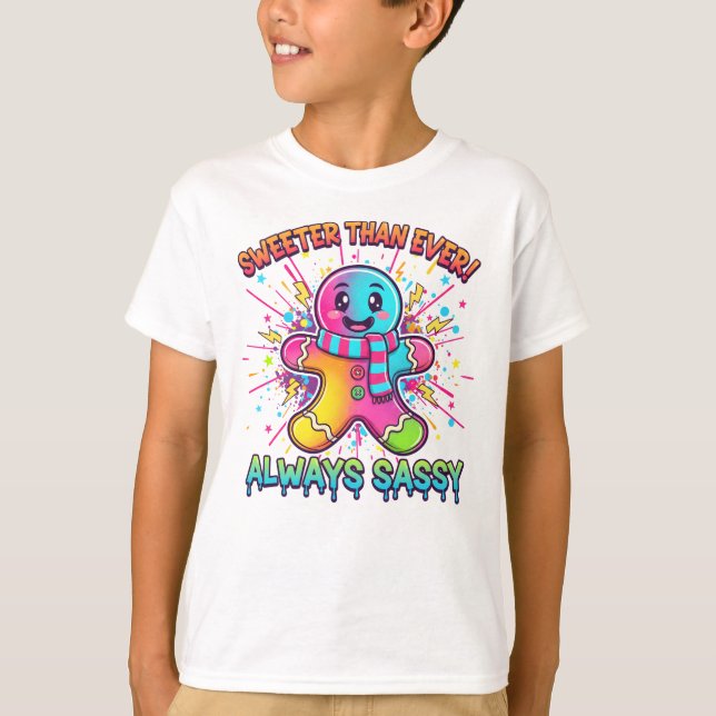 T-shirt Sweet & Sassy Gingerbread Kids (Devant)