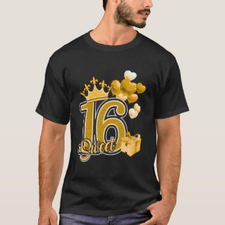 T-shirt Sweet Sixn Golden 16 Year