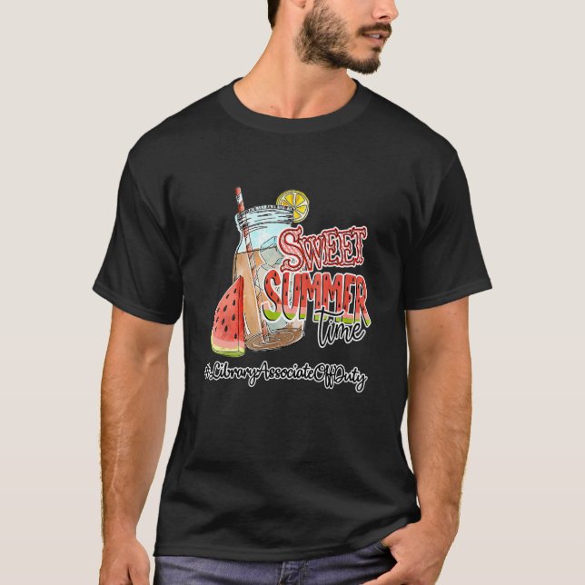 T-shirt Sweet Summer Teacher Library Associé Off D (Devant)