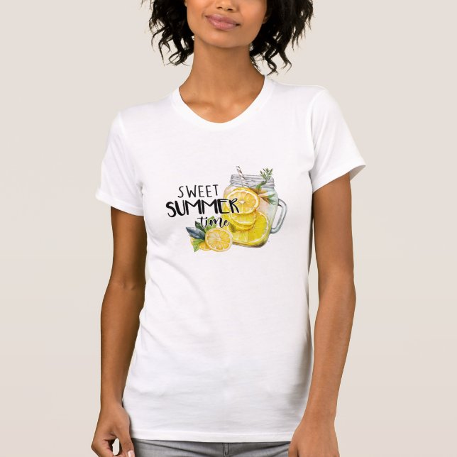 T-shirt Sweet Summer Time Chemise citron (Devant)