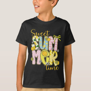 T-shirt Sweet Summer Time Lemon Coquette Bow Family Vacati