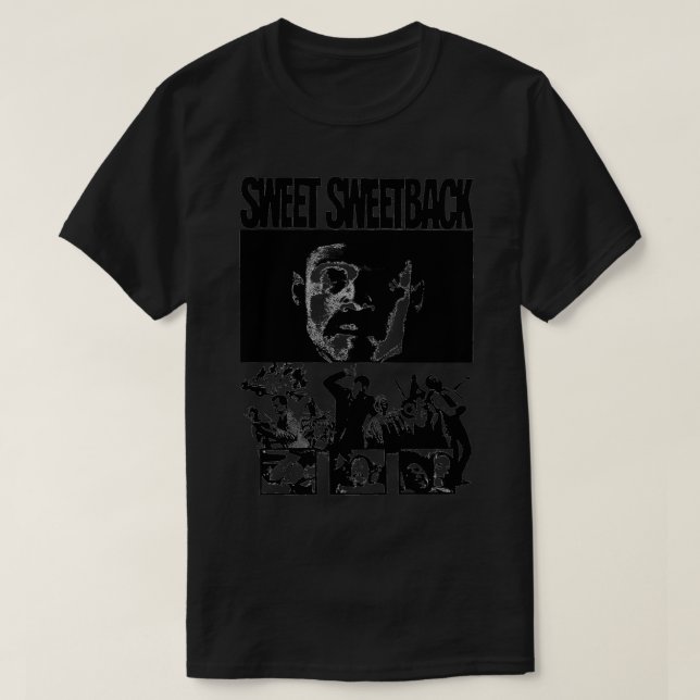 T-shirt Sweet Sweetbacks Baadasss Chanson Blaxploitation 1 (Design devant)