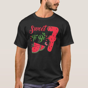 T-shirt Sweet To Be Seven 7th Watermelon Anniversaire Fami