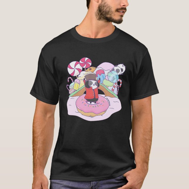 T-shirt Sweet wizard panda in candy country chocolate fact (Devant)