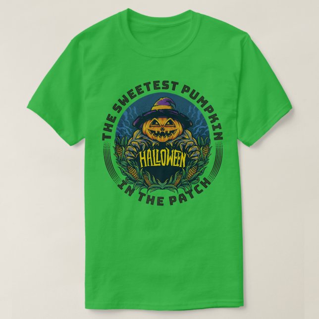 T-shirt Sweetest Pumpkin in the Patch Funny Jack-O-Lantern (Design devant)