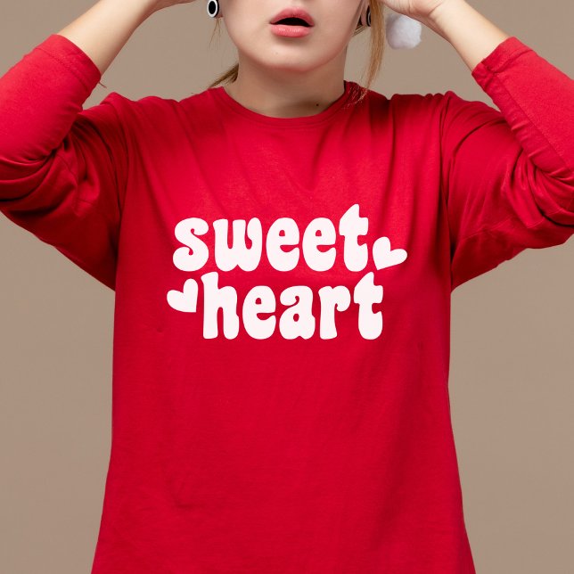 T-shirt SweetHeart Jour des Valentines des femmes rouges m (Créateur téléchargé)