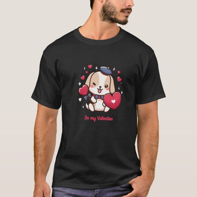 T-shirt Sweetheart Pup Valentine Tee (Devant)