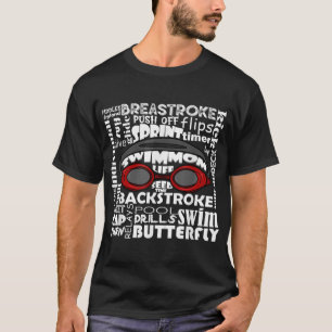 T-shirt Swim Maman Swimmer Amusant Nager Sport Goggings Pr