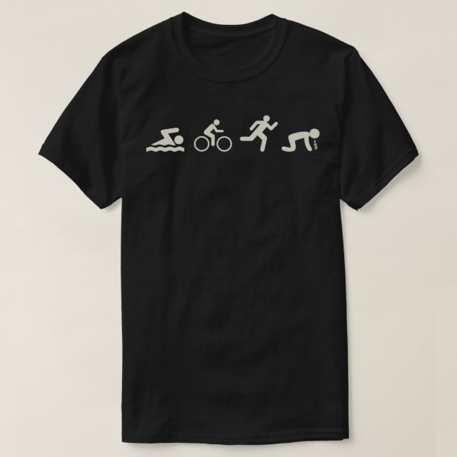T-shirt Swim Vélo Run Puke (Design devant)
