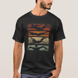T-shirt Swimmer vintage Swim Girl nage Entraîneur Eau Spo