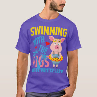 T-shirt Swimming With The Pigs Nassau Bahamas Hello Summer