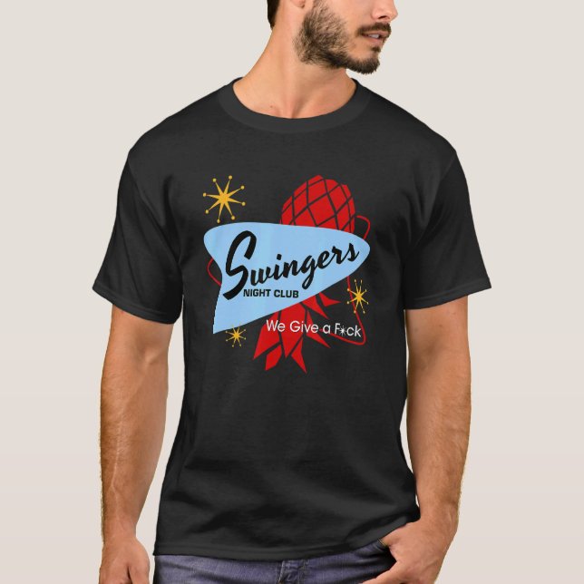 T-shirt Swinger Lifestyle Upside Down Pineapple Moderne Pi (Devant)