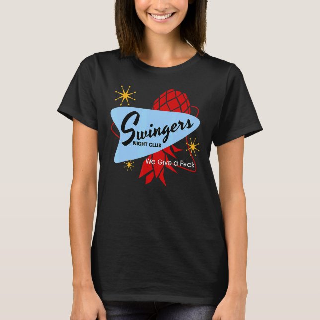 T-shirt Swinger Lifestyle Upside Down Pineapple Moderne Pi (Devant)