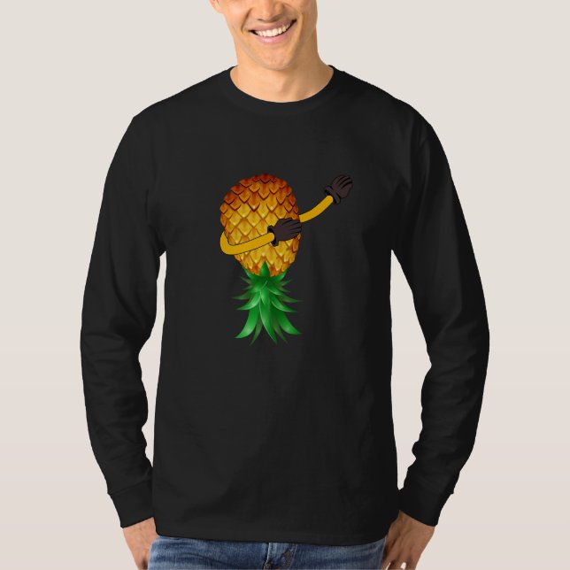 T-shirt Swinger Upside Down Dabbing Pineapple for Women Me (Devant)
